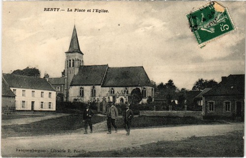 Cpa renty place eglise - cpa,