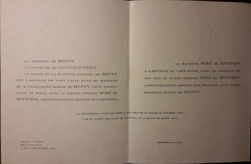 1945 faire part mariage - 1945, faire-part